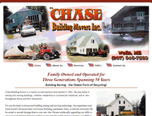 Tablet Screenshot of chasebuildingmovers.com